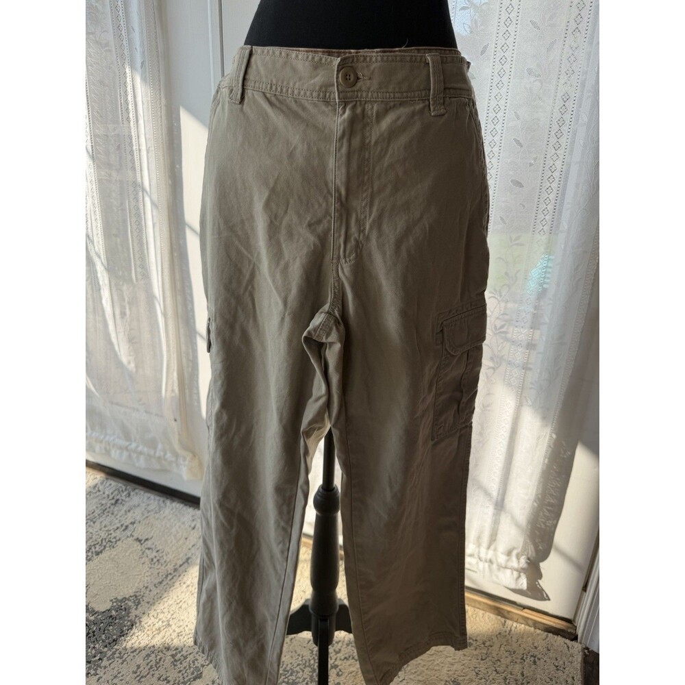 Northwest Territory Cargo Pants Mens 34x30 Tan Khaki Straight Leg Cotton Utility